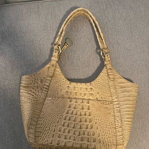 Brahmin Tan Crocodile-Embossed Women's Bag